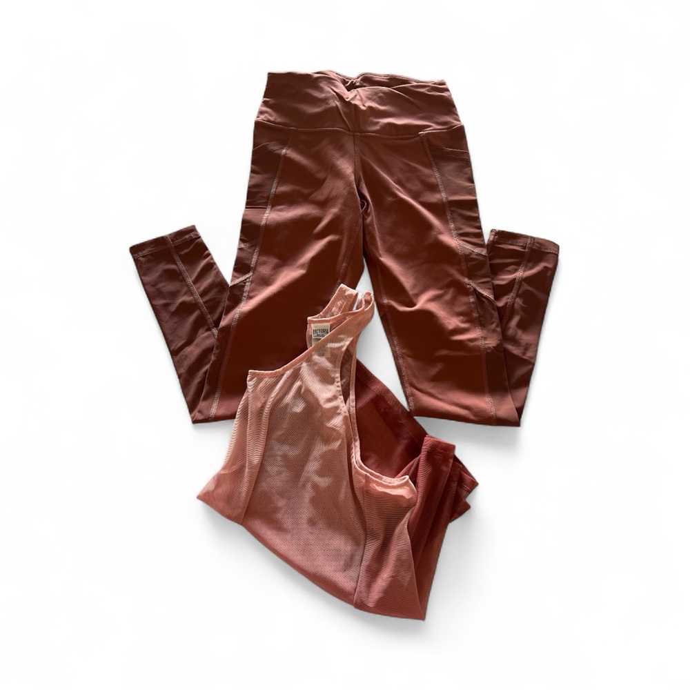 Victoria's Secret dark and light pink Activewear Set